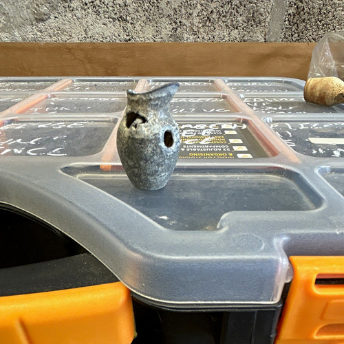 Small lead jug found - small,
