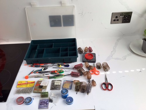 Tackle box with - tackle, floats